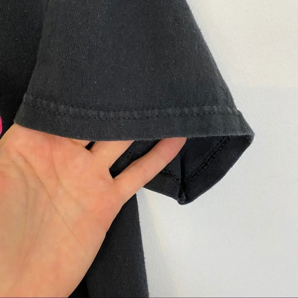 Vintage 90s Tshirt Mens Size Small Unisex Neon Black Ft Lauderdale Print Tee T - Picture 4 of 7